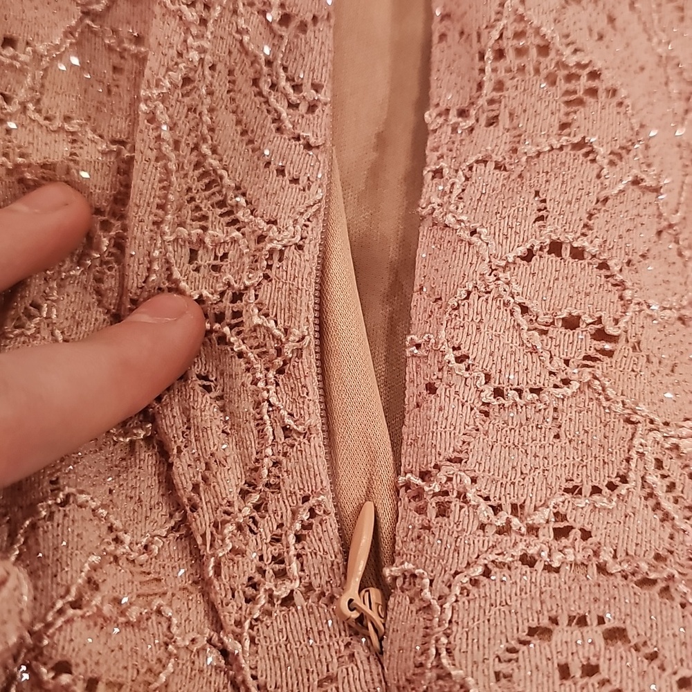 N Tank Top Alexa B Nites Pink Floral Lace Mermaid Dress Sz 14 - Picture 5 of 5